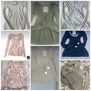 ABERCROMBIE BABYDOLL SWEATER TOPS !!!!